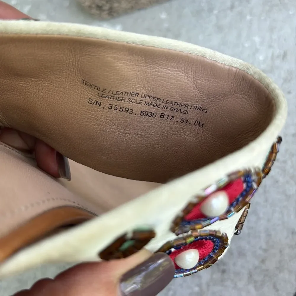 Tory Burch embellished satin kitten heels